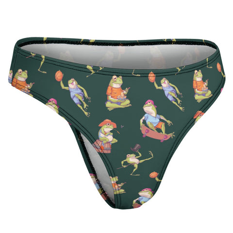 Frogs Doing Things Women's Thong