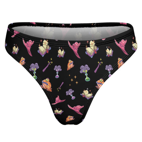 Spells-and-Potions-Women's-Thong-Black-Product-Back-View