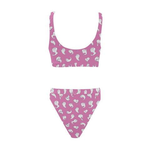 Retro-Ghost-Womens-Bikini-Set-Pink-Back-View