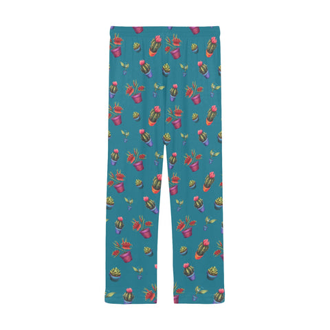 House-Plant-Mens-Pajama-Teal-Back-View