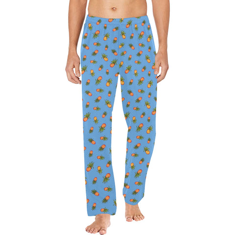 Pineapple-Mens-Pajama-Cornflower-Blue-Model-Front-View