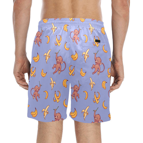 Baby-Monkey-Mens-Swim-Trunks-Cornflower-Blue-Model-Back-View