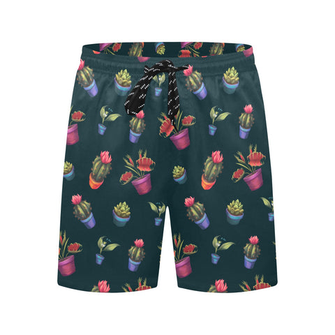 House-Plant-Mens-Swim-Trunks-Midngiht-Blue-Front-View