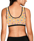 Book-Worm-Womens-Bralette-Yellow-Model-Back-View