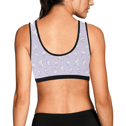 Retro-Ghost-Womens-Bralette-Lavender-Model-Back-View