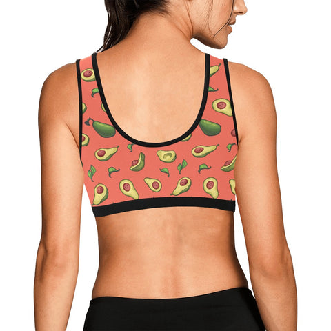Happy-Avocado-Womens-Bralette-Orange-Model-Back-View