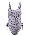 Crazy-Hearts-Women's-One-Piece-Swimsuit-Lavender-Product-Front-View