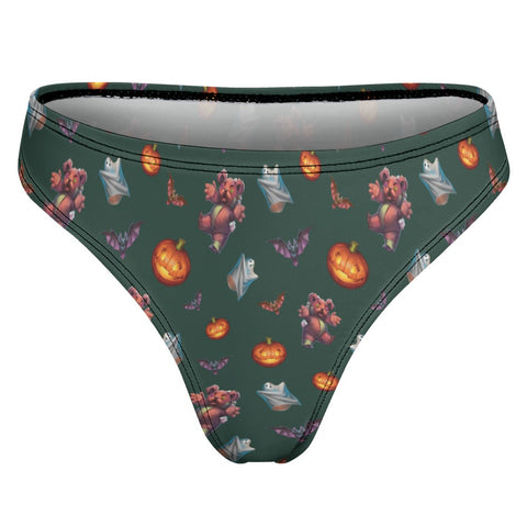 Halloween-Womens-Thong-Dark-Green-Product-Back-View