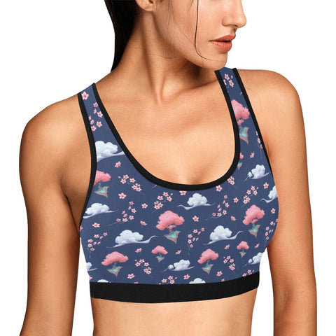 Sakura-Tree-Womens-Bralette-Dark-Blue-Model-Side-View