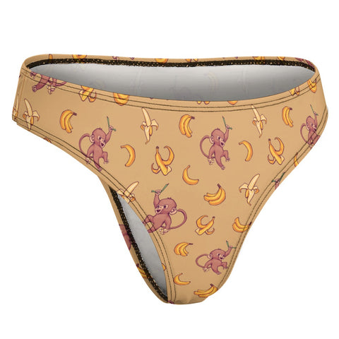 Baby-Monkey-Women's-Thong-Mustard-Product-Side-View