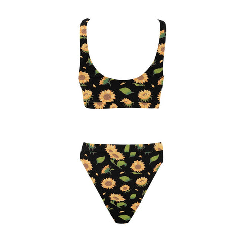 Sunflower-Womens-Bikini-Set-Black-Back-View