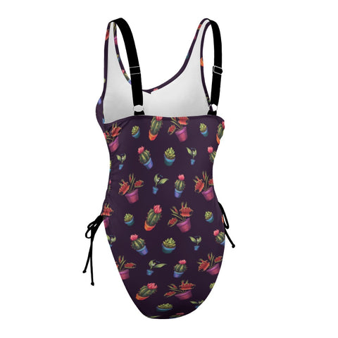 House-Plant-Womens-One-Piece-Swimsuit-Dark-Purple-Product-Side-View