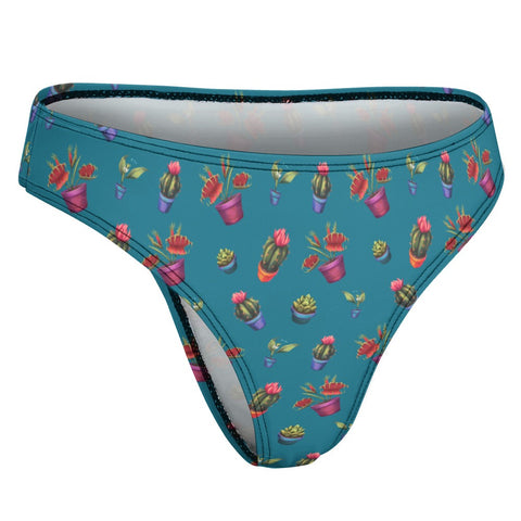 House-Plant-Womens-Thong-Teal-Product-Side-View