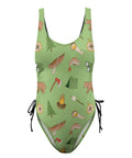 The-Great-Outdoors-Women's-One-Piece-Swimsuit-Green-Product-Front-View