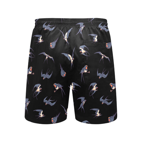 Sparrow-Mens-Swim-Trunks-Black-Back-View