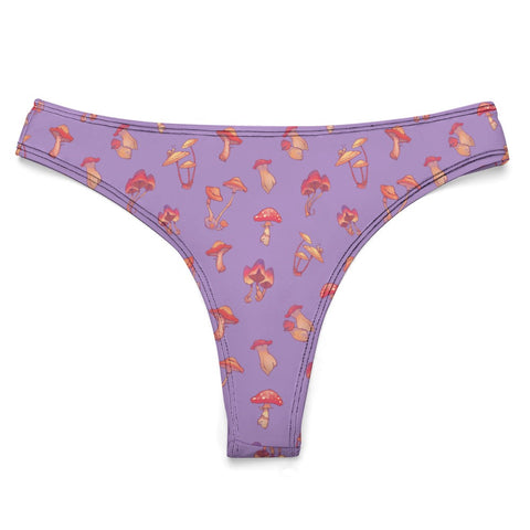 Mushroom-Women's-Thong-Light-Purple-Product-Front-View