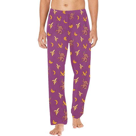 Baby-Monkey-Mens-Pajama-Magenta-Model-Front-View