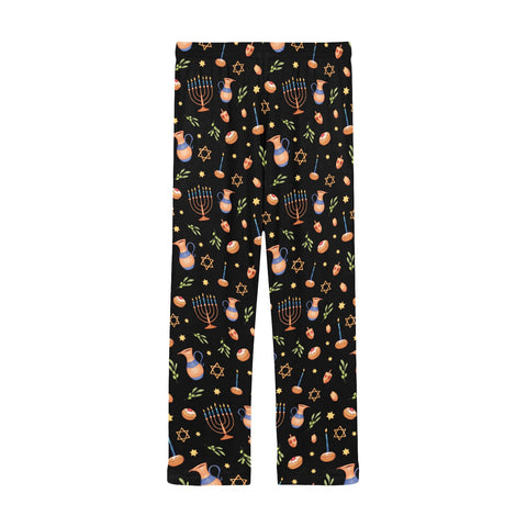 Hanukkah-Mens-Pajama-Black-Back-View