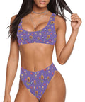 Summer-Garden-Womens-Bikini-Set-Purple-Model-Front-View