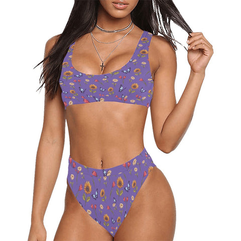 Summer-Garden-Womens-Bikini-Set-Purple-Model-Front-View