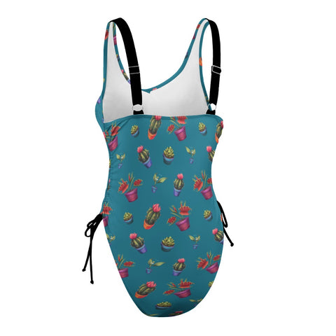 House-Plant-Womens-One-Piece-Swimsuit-Teal-Product-Side-View