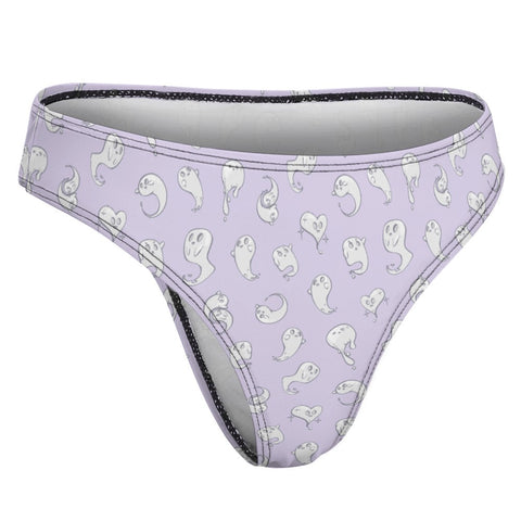Retro-Ghost-Womens-Thong-Lavender-Product-Side-View