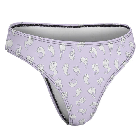 Retro-Ghost-Womens-Thong-Lavender-Product-Side-View