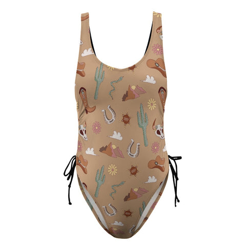 Country-Women's-One-Piece-Swimsuit-Tan-Product-Front-View