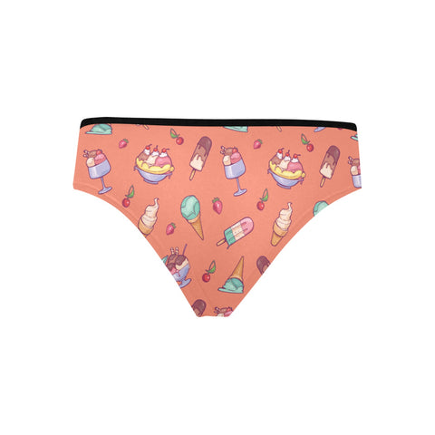 Banana-Split-Womens-Hipster-Underwear-Coral-Model-Product-Front-View
