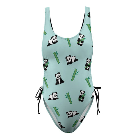 Panda-Women's-One-Piece-Swimsuit-Sky-Blue-Product-Front-View