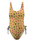 Watermelon-Womens-One-Piece-Swimsuit-Gold-Product-Front-View