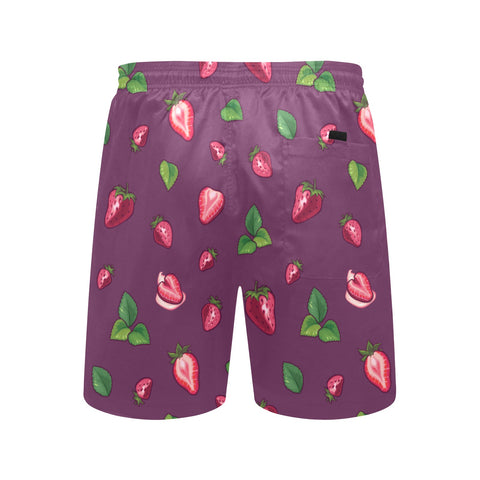 Strawberry-Mens-Swim-Trunks-Plum-Back-View