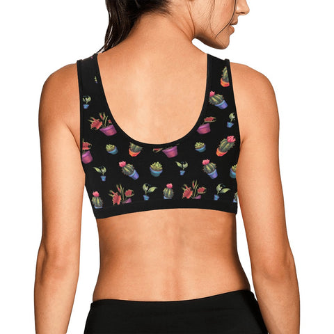 House-Plant-Womens-Bralette-Black-Model-Back-View