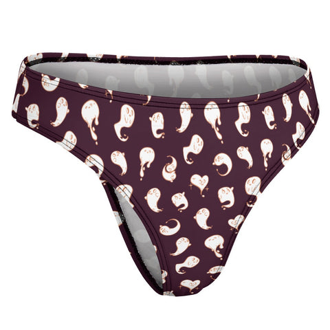 Retro-Ghost-Womens-Thong-Midnight-Purple-Product-Side-View