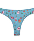 Christmas-Women's-Thong-Sky-Blue-Product-Front-View