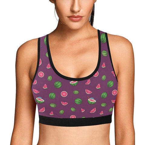 Watermelon-Womens-Bralette-Plum-Model-Front-View