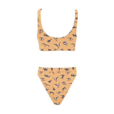 Sparrow-Womens-Bikini-Set-Yellow-Back-View