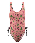 Strawberry-Womens-One-Piece-Swimsuit-Coral-Product-Front-View