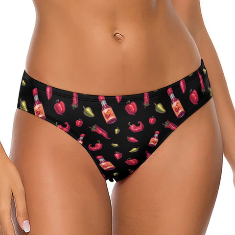Spicy-Womens-Thong-Black-Model-Front-View
