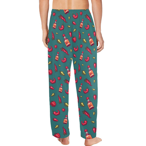 Spicy-Mens-Pajama-Teal-Model-Back-View