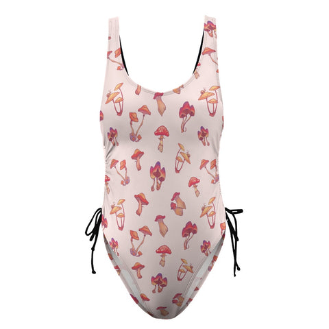 Mushroom-Womens-One-Piece-Swimsuit-Baby-Pink-Product-Front-View