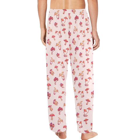 Mushroom-Mens-Pajama-Baby-Pink-Model-Back-View