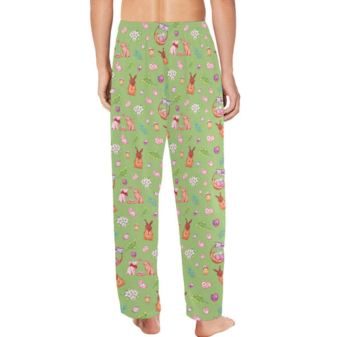 Easter-Mens-Pajama-Lime-Green-Model-Back-View