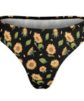 Sunflower-Womens-Thong-Black-Product-Back-View