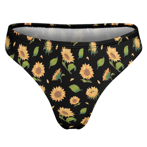 Sunflower-Womens-Thong-Black-Product-Back-View