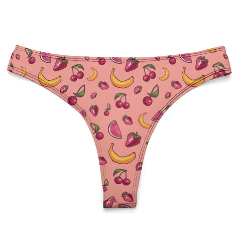 Fruit-Punch-Women's-Thong-Coral-Product-Front-View