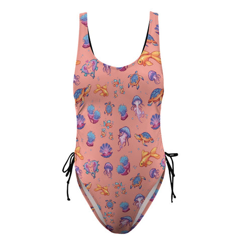 Sea-Life-Womens-One-Piece-Swimsuit-Coral-Product-Front-View