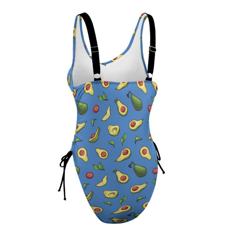 Happy-Avocado-Womens-One-Piece-Swimsuit-Blue-Product-Side-View