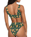 Sunflower-Womens-Bikini-Set-Dark-Green-Model-Back-View