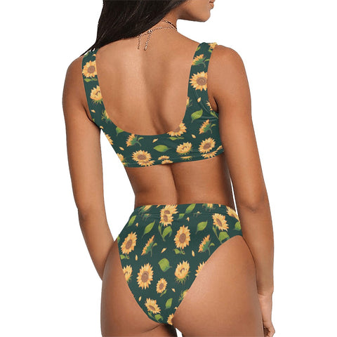 Sunflower-Womens-Bikini-Set-Dark-Green-Model-Back-View